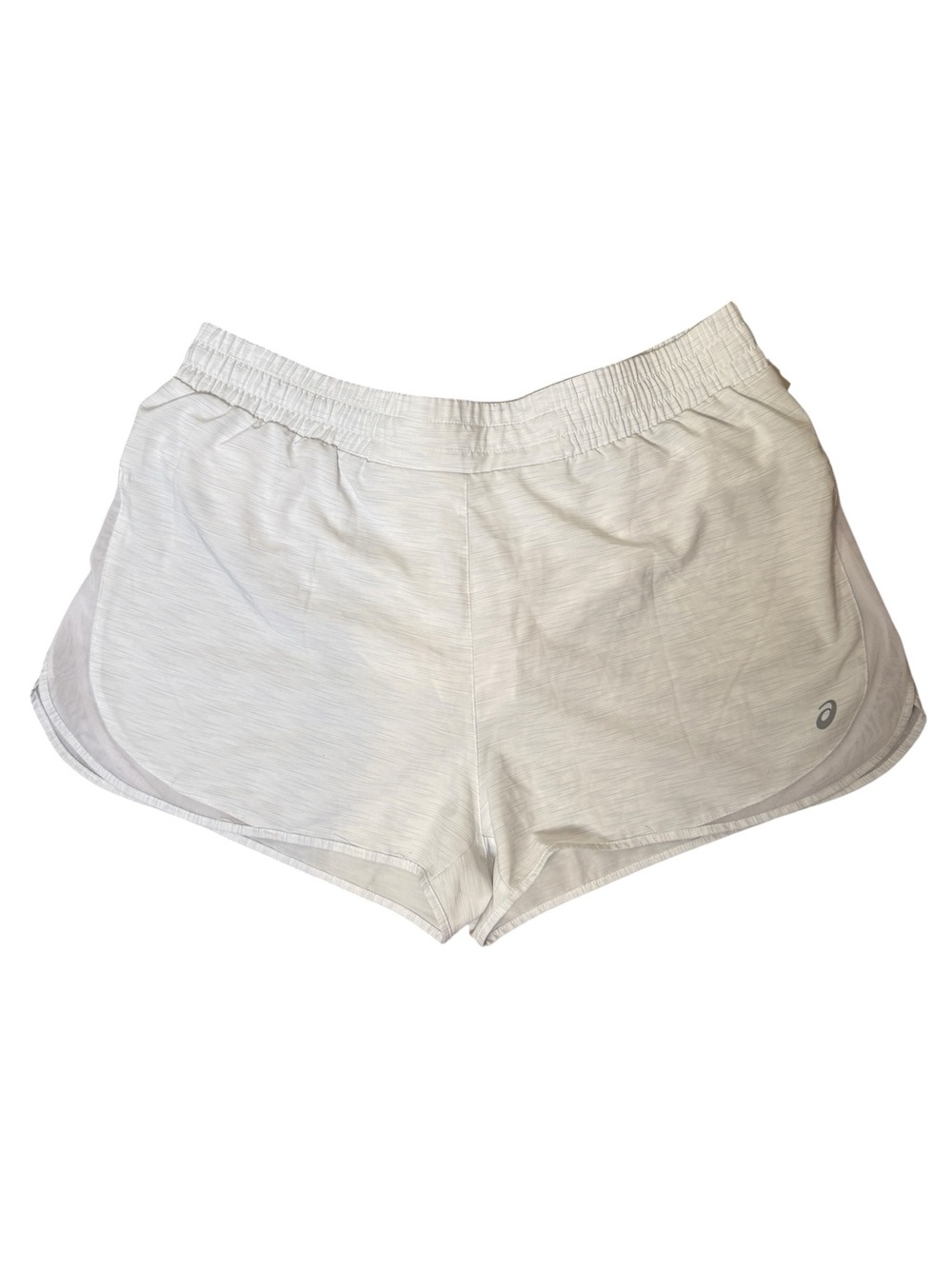 Asics Women's Offwhite Lightish Grey Lightweight Athletic Shorts